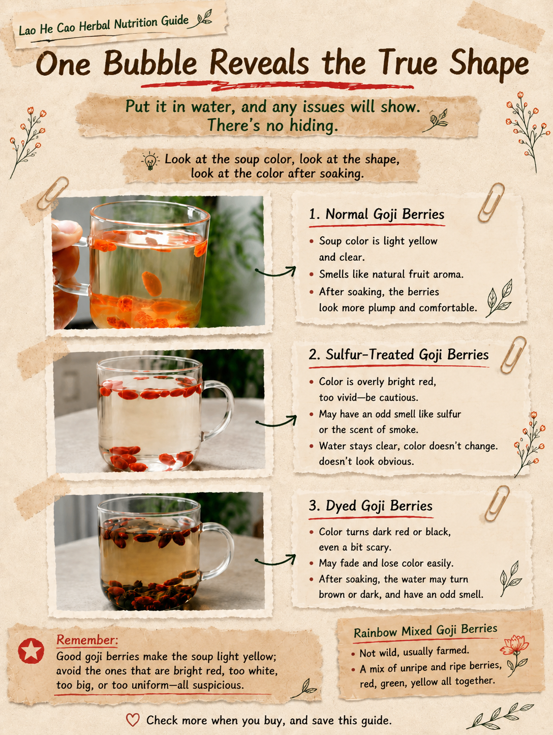 Goji berry soaking comparison