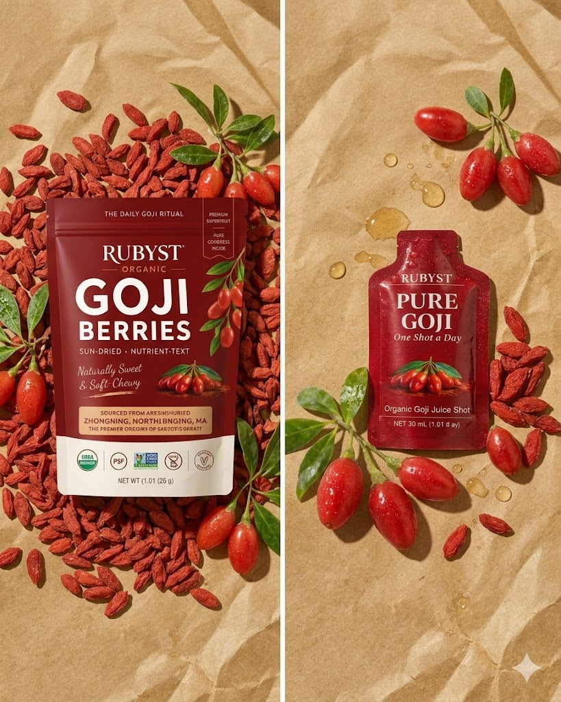 RUBYST goji berries and pure goji shot