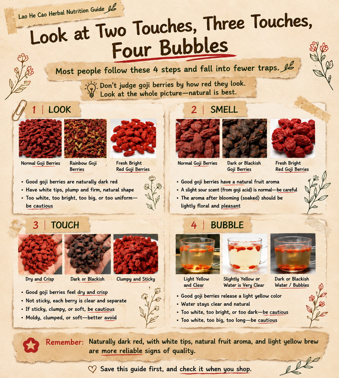 RUBYST goji quality guide panel 16
