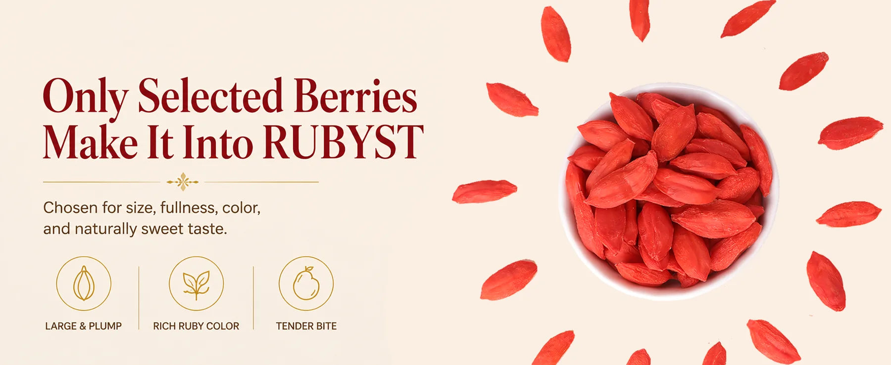 RUBYST selected whole dried goji berries