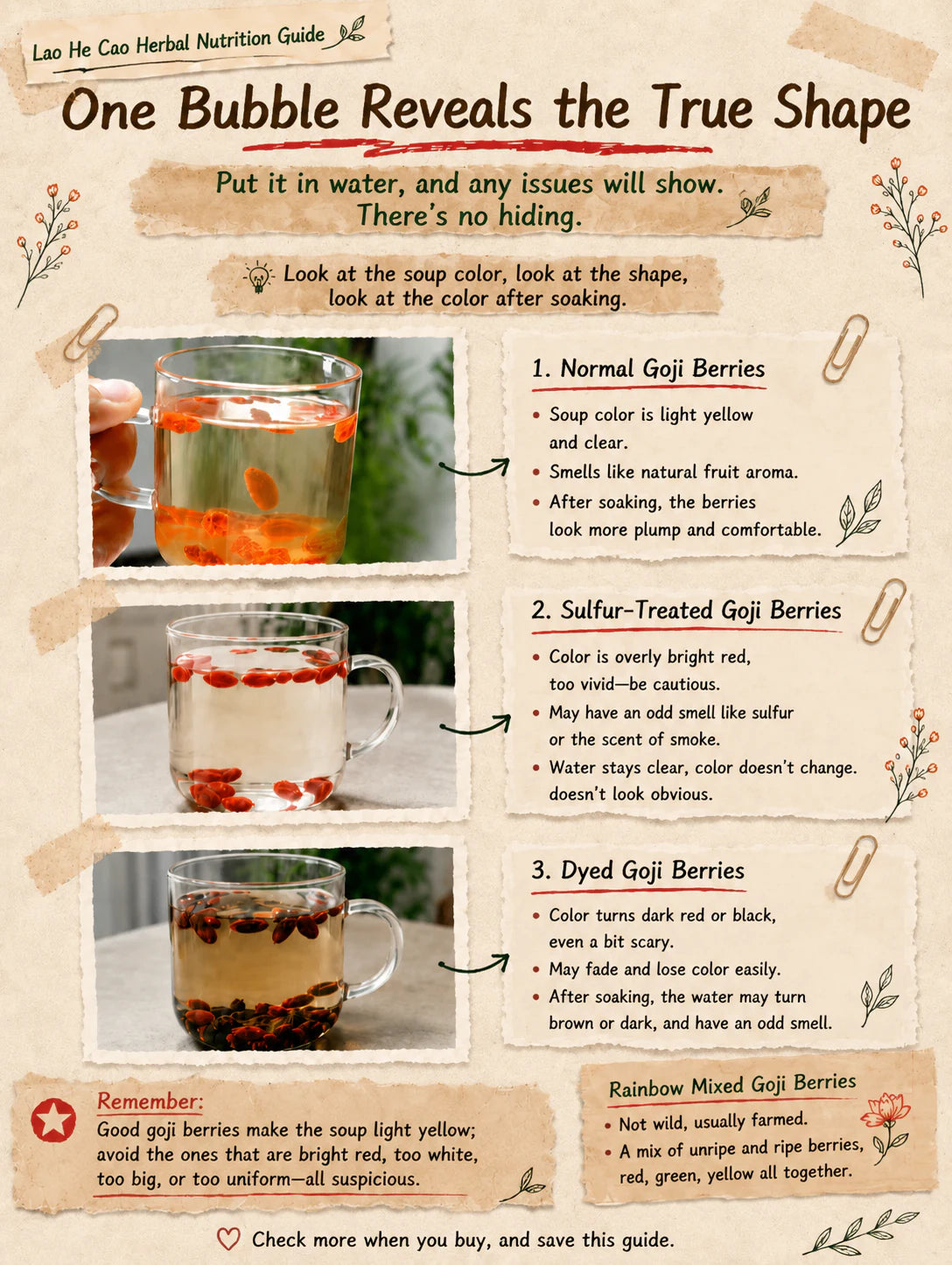 Goji berry soaking comparison