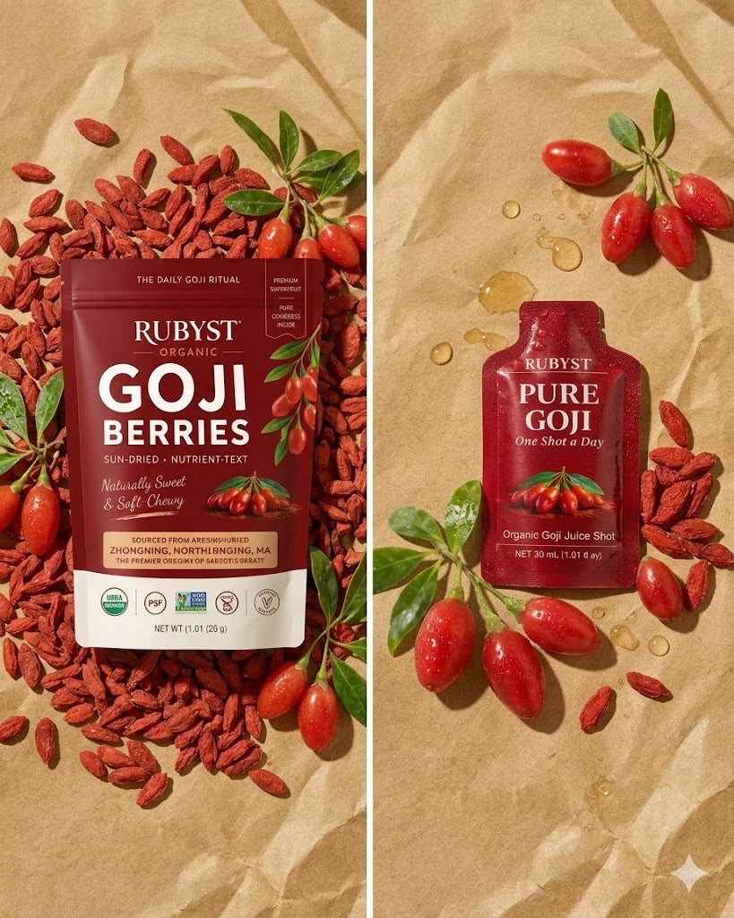 RUBYST goji berries and pure goji shot